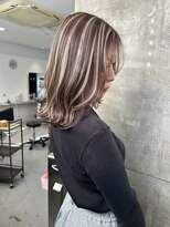 キング 京橋店(K!ng)&nbsp;レイヤーカットブリーチなしダブルカラーハッシュカット韓国