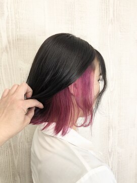 ラッズプラスエイチ(Lads+h) 【Lads+h 】大人可愛いインナーカラー/ショコラピンク