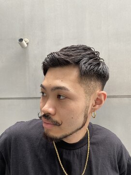 レンゲン(LENGEN) 束感刈り上げビジネス七三ツーブロックアップバング１０３９