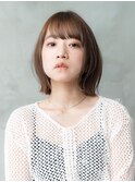 レイヤーボブワイドバングに合わせカットイメチェン小顔