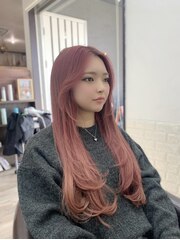 レイヤーカット/前髪カット/小顔カット/くびれヘア/韓国ヘア