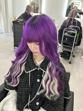 シェイロ(Cielro) 【パープル×ホワイト☆エクステ80本】SAKI