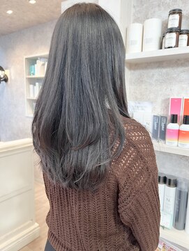 キャアリー(Caary) 福山市美容室Caary透明感グレージュカラーレイヤーロングヘア