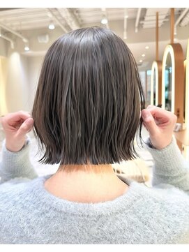 サンド 名古屋(sand) ボブ/レイヤーカット/髪質改善/ウェットヘア/オリーブベージュ