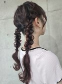 ツインテール☆丸四つ編み☆編みおろし♪