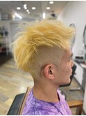 メンズカット、ブリーチカラー