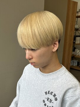 エルマーク 京都河原町(L-MARK) マッシュナチュラルカラーマッシュメンズヘアカラーツーブロック
