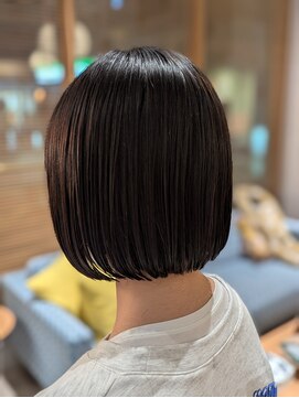 オーガニック リブ 川越(organic+live) 20代10代かわいい切りっぱなしボブ