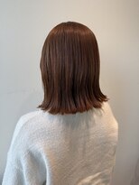 サラ ビューティー サイト 古賀店(SARA Beauty Sight) 切りっぱなしボブ/小顔カット/暖色カラー/ベージュ/20代30代40代