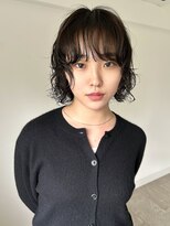 テトヘアー(teto hair) ボブパーマ　ゆるいウェーブ　オリーブカラー　