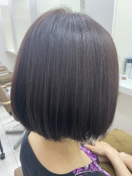 カットハウス ニューヨーク(CUT HOUSE NEW YORK) ショートボブ×ロゼブラウンカラー