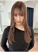 ブリーチなしベージュ ブラウン ヘーゼル スモーキー ダブルカラ