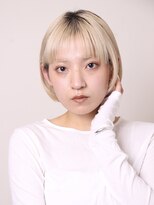 ヨファ ヘアー 芦屋店(YOFA hair)&nbsp;似合わせカットイメチェンハイトーンクールショートボブ0303