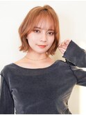【La fith】くびれボブ×ロイヤルベージュ×シースルーバング