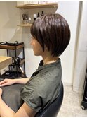 【大人女性】小顔魅せ丸みショートヘア