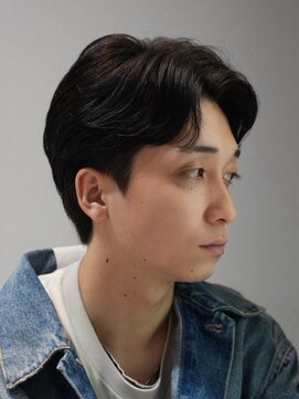 レタッチ バイ フィフス 銀座(RETOUCH by fifth) 銀座メンズパーマフェザーパーマフェザーショートセンターパート