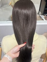 ビューバイネオリーブ 用賀店(Beau'r by neolive)&nbsp;ストレートパーマ縮毛矯正ダークパープル夏ミルクブラウン[用賀]