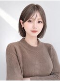 小顔効果抜群◎大人かわいいナチュラルボブ