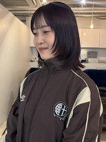 ライン(LINE)&nbsp;レイヤーカット/ラベンダーグレージュ/髪質改善カラー