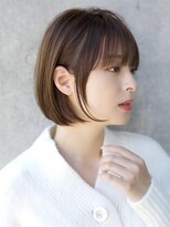 エインアンリー 表参道(AIN.ANLY.)&nbsp;前髪あり耳掛けショートボブ20代30代40代【AIN.表参道】川原大地