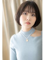 カバーヘアアンドスパ ブリス 浦和(COVER HAIR&SPA bliss)&nbsp;オン眉シースルーバング小顔ダークアッシュTb2浦和20代30代40代