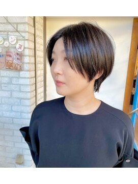 ロディーナ 大口 新子安(rodina) 縮毛矯正でも丸みのあるハンサムショートメンズライク◎20代30代