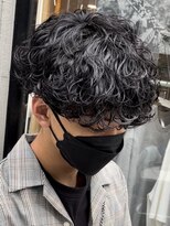波巻きスパイラルパーマメンズマッシュパーマツイストパーマ