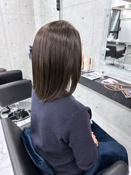 エンディアリング 東銀座(Endearing) 黒髪/グレーベージュ/レイヤーロング/前髪パーマ/銀座/東銀座