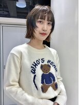 スニュウ(snuw)&nbsp;【snuw__hotaru】デザインカラーブリーチカラーボブ