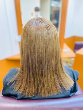 ピュア ポイント 和光店(PURE POINT) 切りっぱなしボブ/ブリーチ無しハイトーンカラー