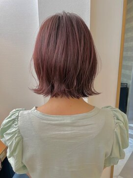 ロンドミラー 博多店(Lond Mirror) ミディアムヘア暗めカラーデザインカラーフェイスフレーミング