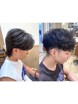 [メンズカット+パーマ\12500]フェザーパーマ/スパイラルパーマ/韓国[フェザーパーマ/メンズパーマ/新宿]