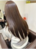 うる艶ショコラカラー×顔周りレイヤー