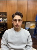 七三分けフェード
