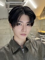 サイン 渋谷(SIGN) メンズセンターパートミディアムカルマパーママッシュ韓国ヘア