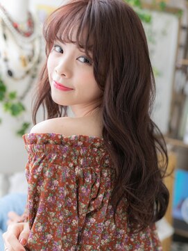 カバーヘア ブリス 上尾西口店(COVER HAIR bliss) ★チェリーブラウンゆるふわ波巻きフェミニンロング20代30代★1