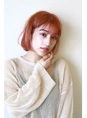 【大人リラックスボブ／アプリコットカラー】【日本橋人形町】