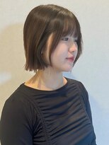 シエル バイ ケンジ 登戸 生田(CIEL by KENJE)&nbsp;小顔ボブ韓国風切りっぱなし透明感アッシュ顔周り前髪