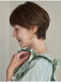 丸みショート・ボブ/丸顔/前髪あり/絶壁解消/３0代/４0代/５0代
