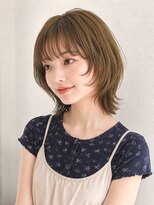 カバーヘア ブリス 志木南口駅前店(COVER HAIR bliss)&nbsp;夏カラーブリーチなしクラゲヘア顔周りレイヤーくびれ韓国p川口