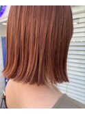 肩上ボブ×オレンジレッド＊イエベ＊