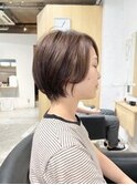 大人ショートヘアイルミナカラーグレーベージュ/西中島/武庫之荘