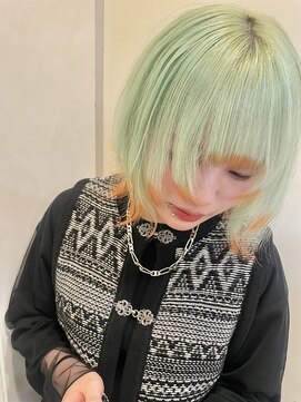 エール(a:le) ウルフ&ウルフボブ×メロンカラー/裾カラー