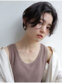 ショートカット丸みショート耳掛けハンサムショート10代20代30代