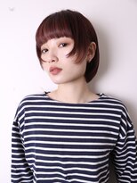 ヨファヘアー 岡本店(YOFA hair)&nbsp;似合わせ姫カットワンカールシアーカラーショートボブ0502