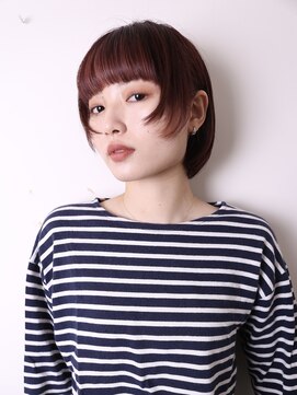 ヨファヘアー 岡本店(YOFA hair) 似合わせ姫カットワンカールシアーカラーショートボブ0502