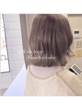ヘアースタジオ シーオーイー(hair studio C-O-E) ミルクティーベージュ(ブリーチあり)