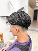 【メンズ★大名】ニュアンスパーマ×センターパート×刈り上げ