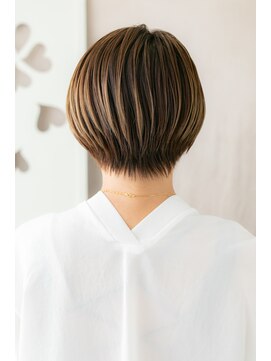 カバーヘア ブリス 北浦和(COVER HAIR bliss) オレンジベージュハイライト小顔丸みショートZ北海道20代30代