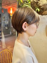 ロジエ(ROSIER)&nbsp;ベージュショートボブ前髪あり